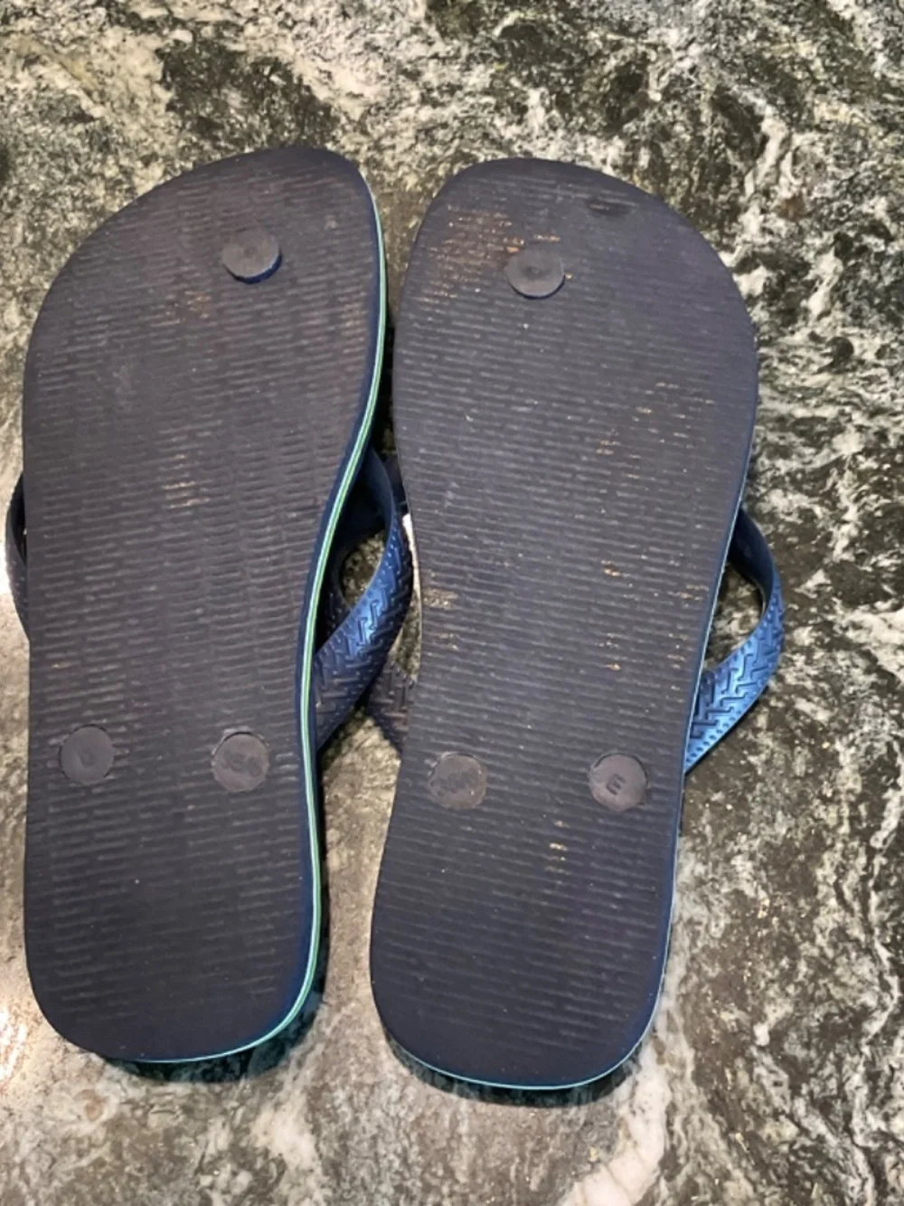 Navy Havaianas with Brazil Flag Size 5-6 (35-36)
